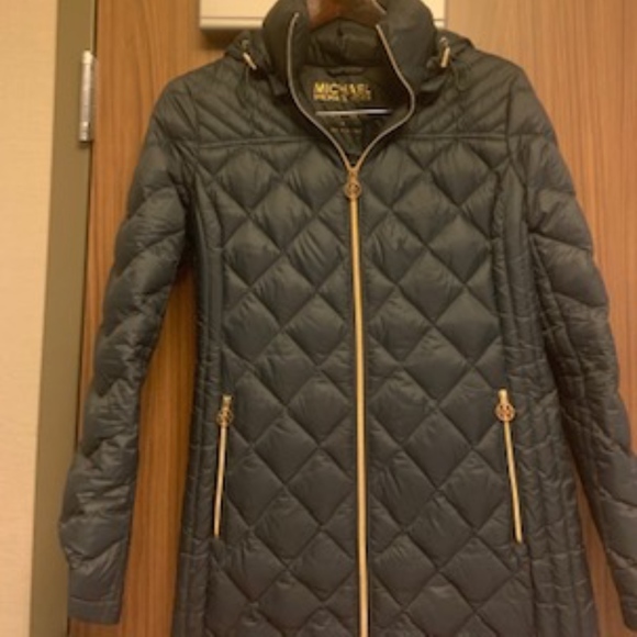 quilted nylon packable down jacket